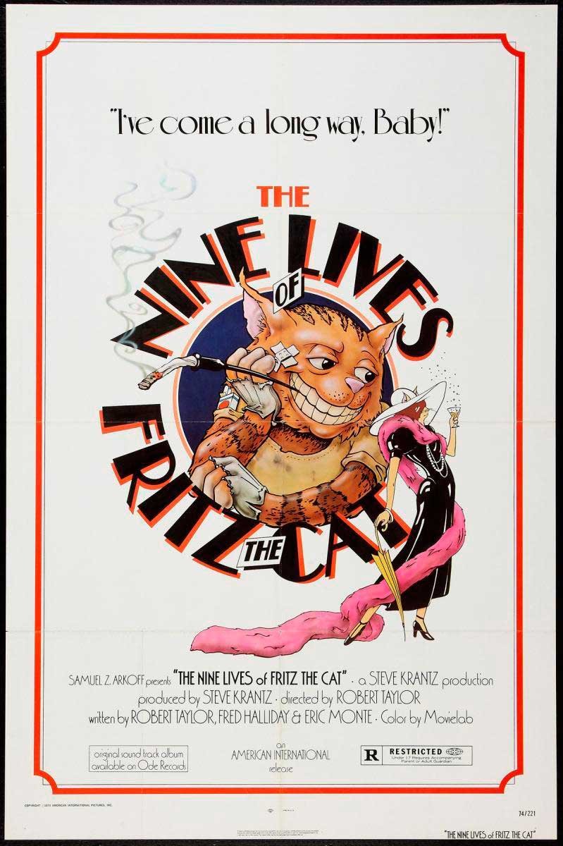 Las nueve vidas de Fritz el gato (1974)